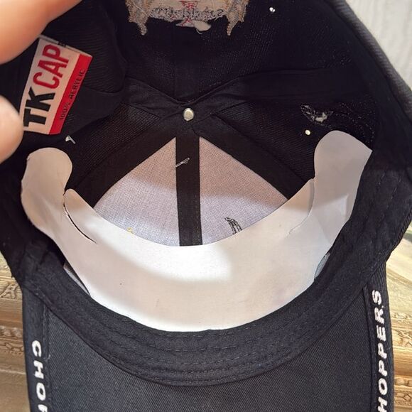 Choppers Flames Embroidered Cap Hat Adjustable Black NWT - Picture 12 of 14